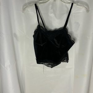 Black velvet cami top